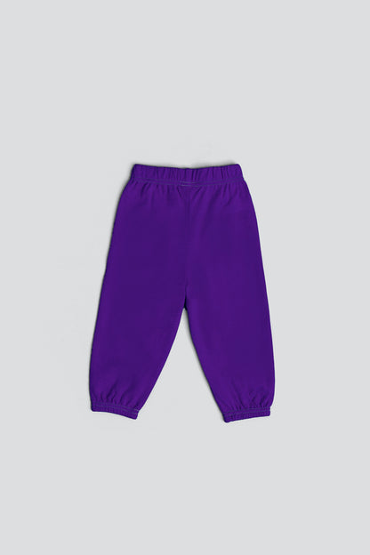 Jogger Pants in Organic Cotton - Bright Violet