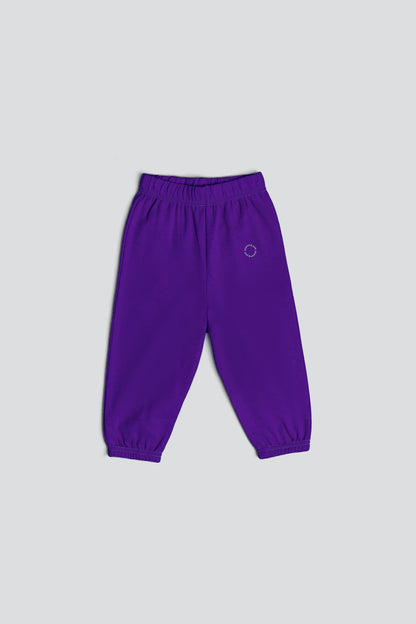 Jogger Pants in Organic Cotton - Bright Violet