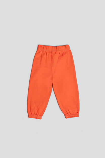 Jogger Pants in Organic Cotton - Vibrant Orange