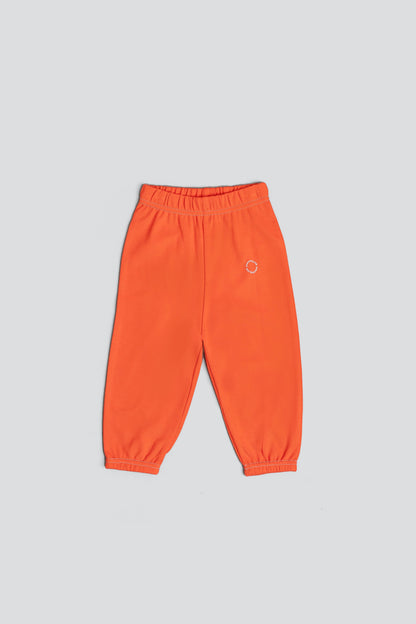 Jogger Pants in Organic Cotton - Vibrant Orange