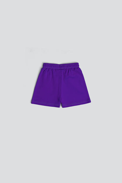 Jogger Shorts in Organic Cotton - Bright Violet