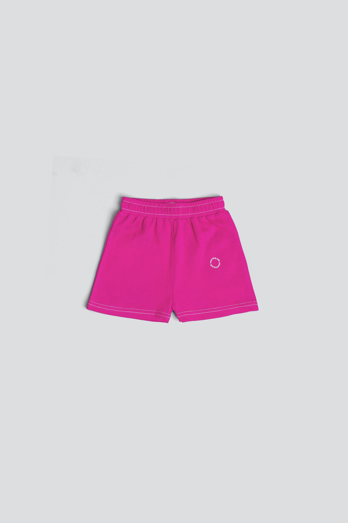 Jogger Shorts in Organic Cotton - Raspberry Sorbet