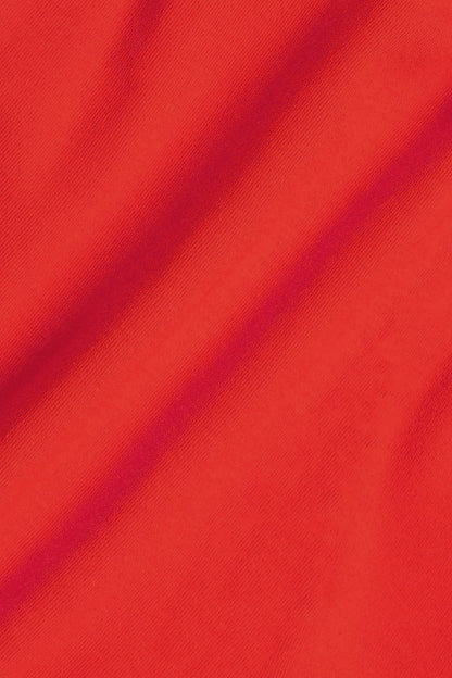 Long T-Shirt in Organic Cotton - Fiery Red