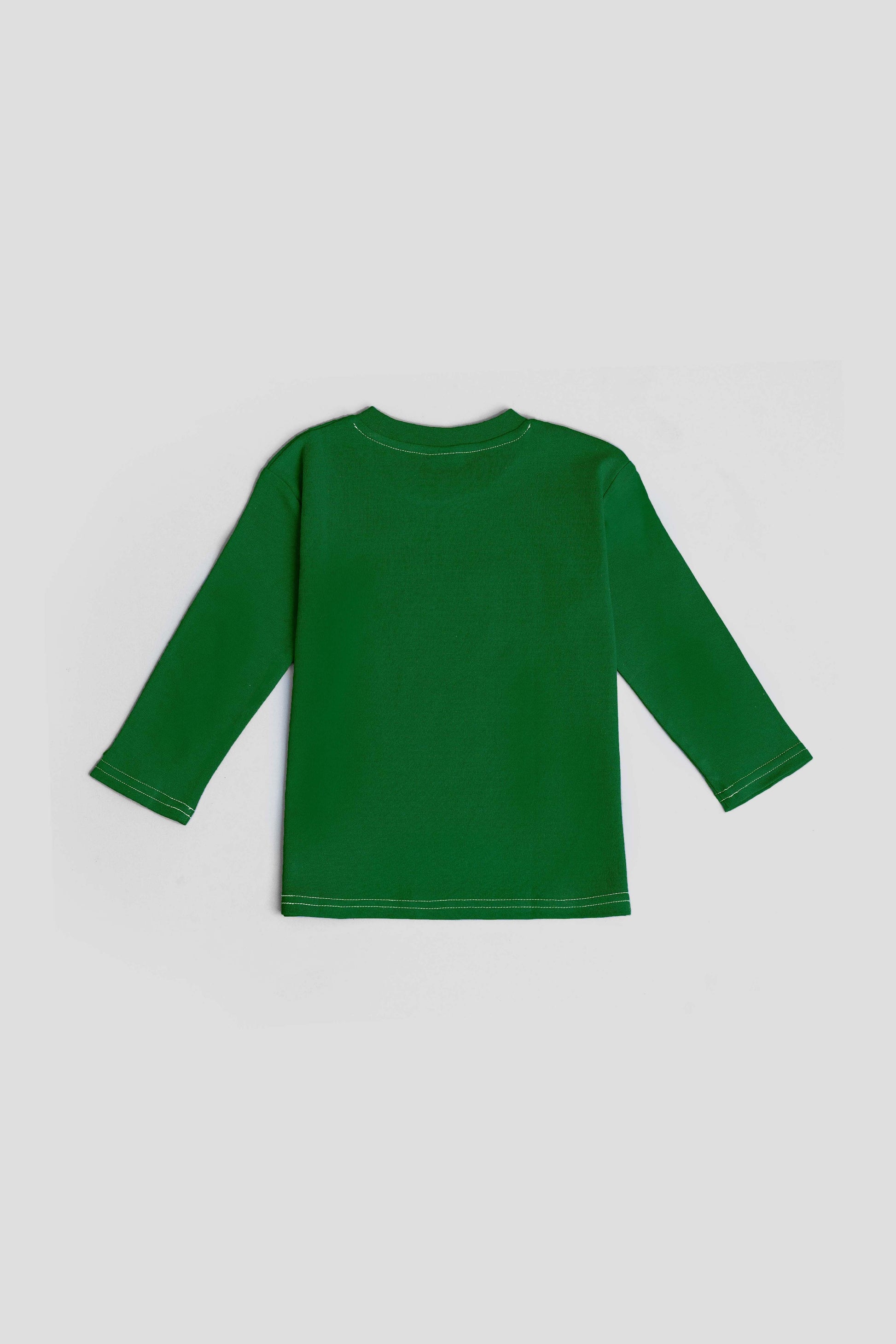 Yawning yolk  toddler long t-shirt in organic cotton amazon green