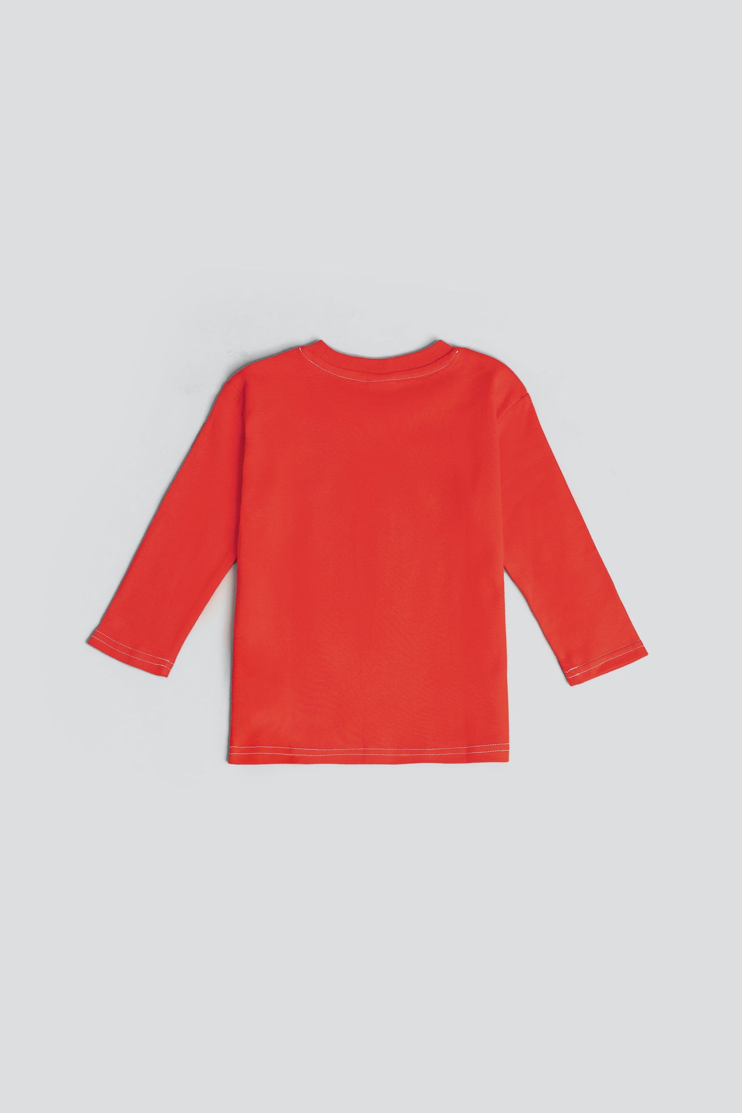 Long T-Shirt in Organic Cotton - Fiery Red