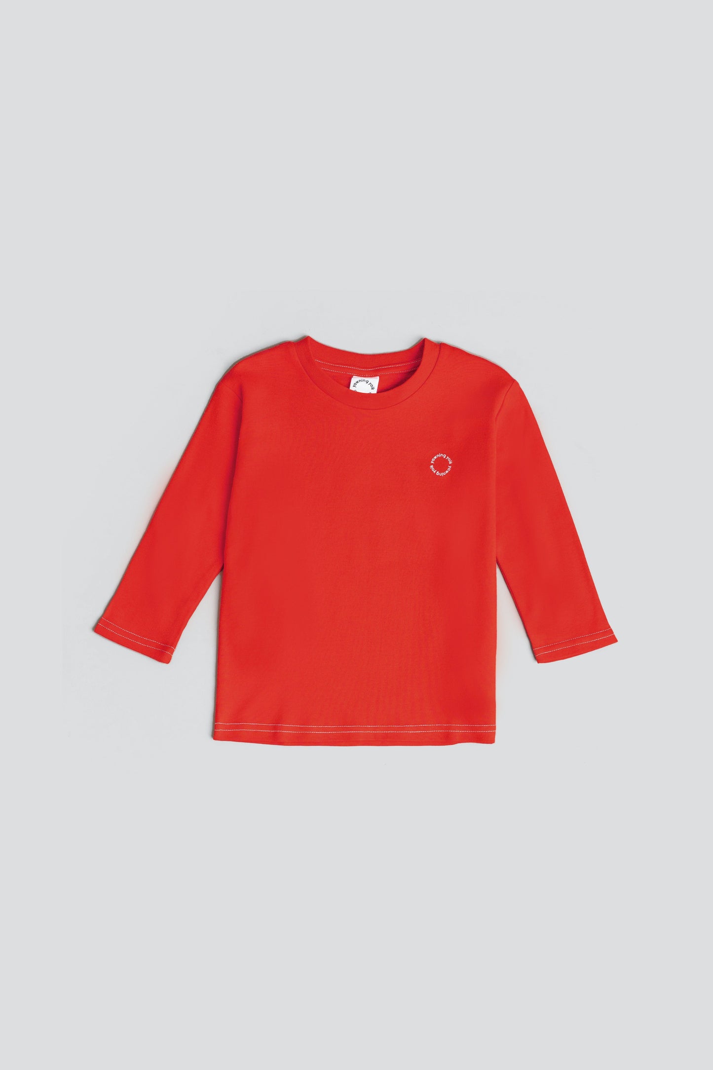 Long T-Shirt in Organic Cotton - Fiery Red